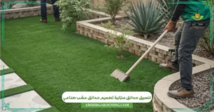 تنسيق حدائق منزلية تصميم حدائق عشب صناعي